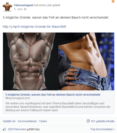 Beste Facebookseiten: Fitnessmagnet